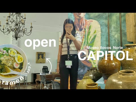 CAPITÓLO ABERTO • entrada no Capitólio Ilocos Norte, Museu Ilocos e ramen