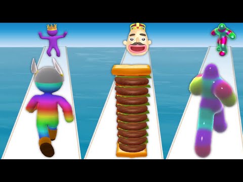 GIANT RUSH vs SANDWICH RUNNER vs BLOB RUNNER 3D - Triple Satisfying Gameplay