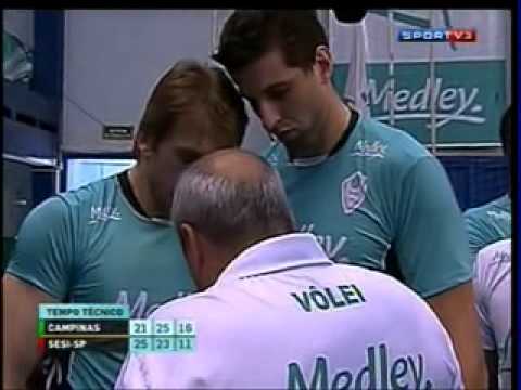 (3º Set) Sesi/SP x Medley/Campinas - Final do Campeonato Paulista de Vôlei Masculino: Jogo 1