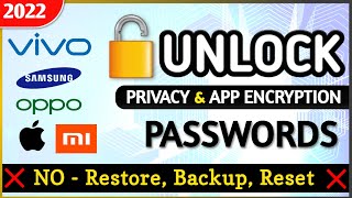 How to Unlock Privacy Passwords without losing Data | Secret Trick | No Backup & Reset | Non-Root