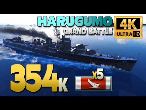 Destroyer Harugumo, GB, 353k damage [07] - World of Warships