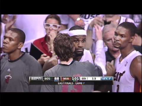 Garnett and Rondo leave court before end of Game 7