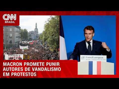 Macron promete punir quem causou destruição nos protestos na França | CNN NOVO DIA