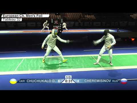 2019 741 T32 12 M F Individual Duesseldorf GER ZCH GREEN CHUCHUKALO UKR vs CHEREMISINOV RUS