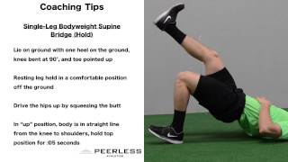 594. Single Leg Bodyweight Supine Bridge (Hold)