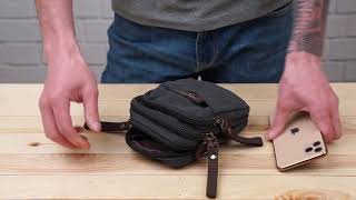 Барсетка текстильная на пояс 20082 Vintage черный