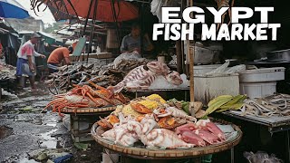 EGYPT: Fish Market, Vegetables Stalls and random walk - 4K Walking Tour
