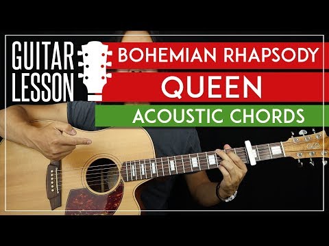 Bohemian Rhapsody Acoustic Chords Guitar Tutorial - Queen Guitar Lesson 🎸 |TABS + Easy Strumming|