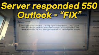 Fix: The server responded 550 error on Outlook email app
