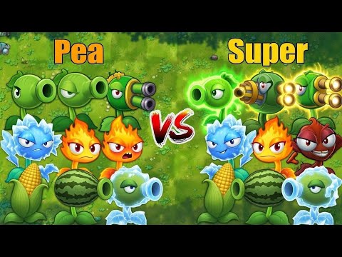 PVZ 1 Fusion 3 4 Challenge!! Team Pea Fire VS 300 Zombie Random   Who Will Win?