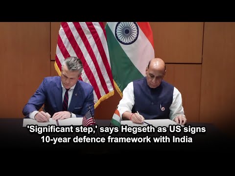'Significant step,' says Hegseth as US signs 10 year defence framework with India