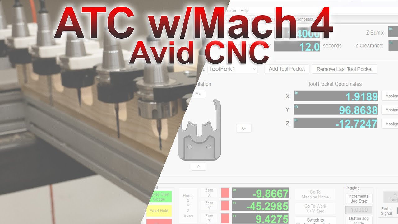 CNC Build Ep 7: Custom Mach 4 ATC Tool Station Setup! Setting up ATC Tool Pockets / Tool Forks /S30C