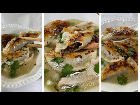 Kreplah soup or just wontons/ Potage de poulet aux raviolis chinoise!