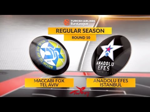 EuroLeague Highlights RS Round 10: Maccabi FOX Tel Aviv 77-86 Anadolu Efes Istanbul