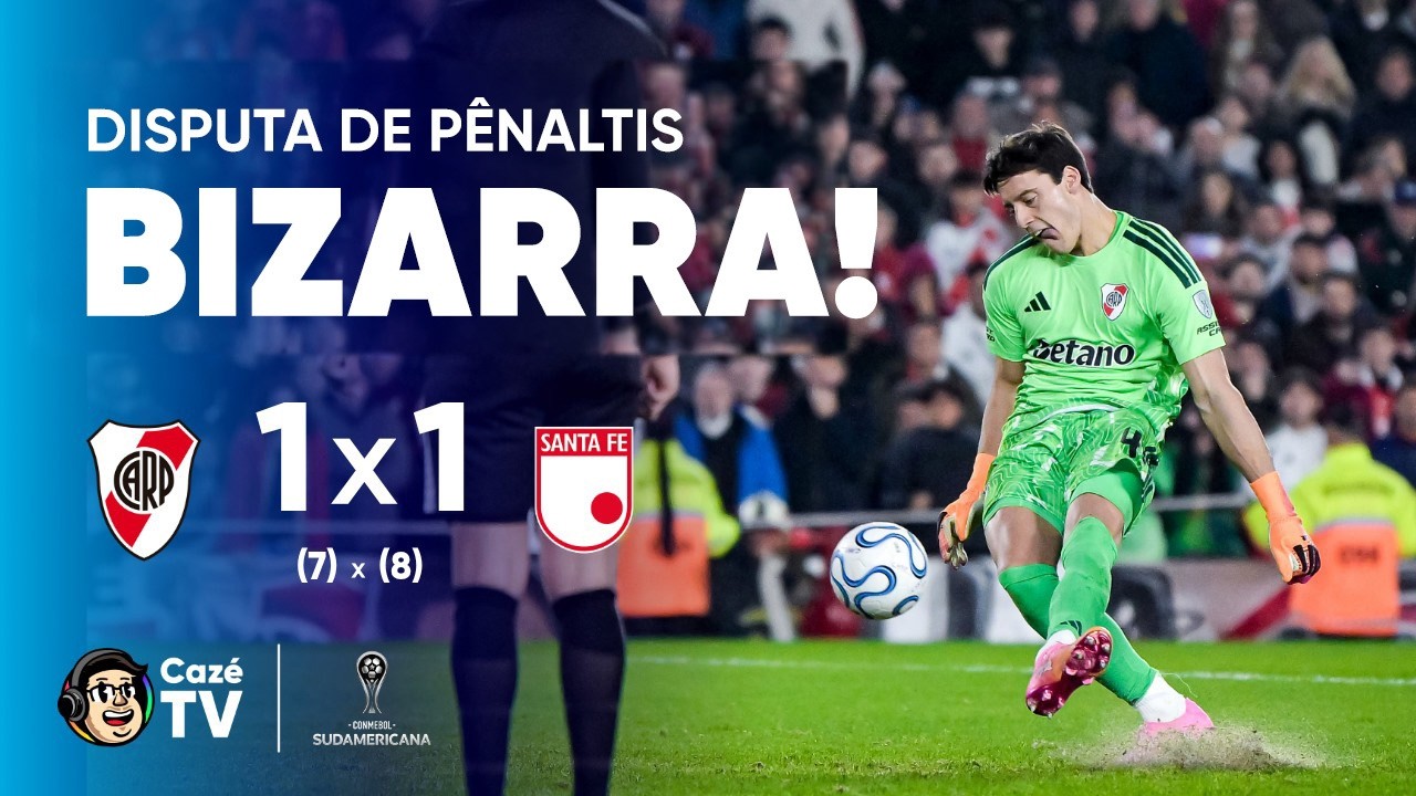 DISPUTA DE PÊNALTIS COM 22 COBRANÇAS! | RIVER PLATE 1 (7) X (8) 1 SANTA FÉ | COPA SULAMERICANA