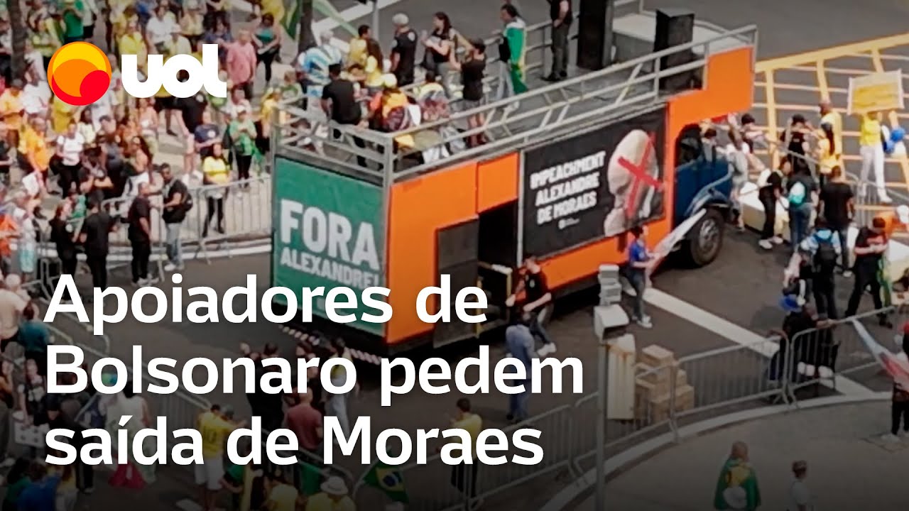 7 de setembro: Apoiadores de Bolsonaro pedem impeachment de Alexandre de Moraes em atos