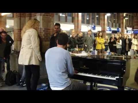 Spontaneous musical treat at Amsterdam Centraal Station (October 10, 2014 around 16:00)