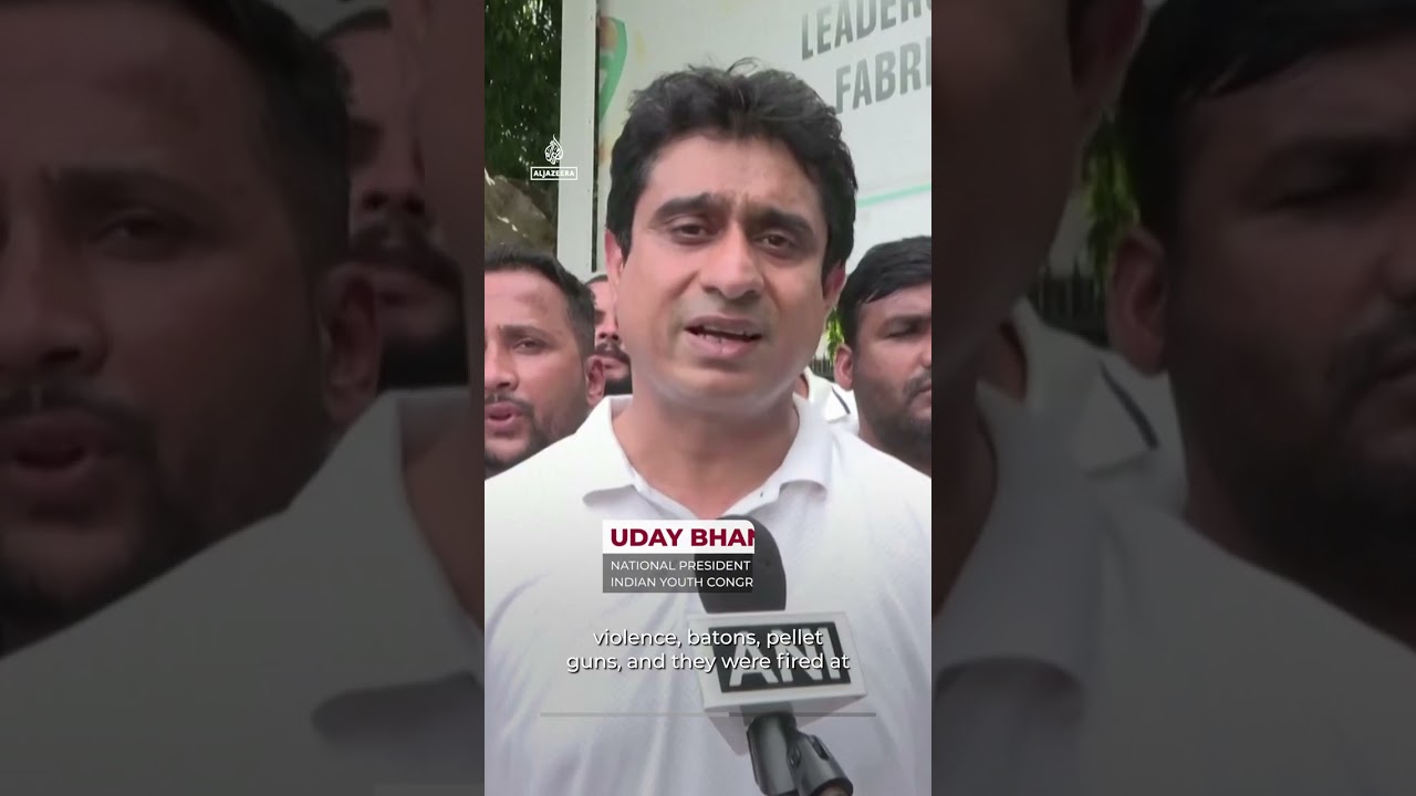 India Congress Party stages symbolic funeral protest against Modi government over youth crackdown