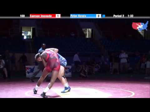 Fargo 2012 160 7th Place Match: Samson Imonode (Arizona) vs. Peter Renda (Pennsylvania)