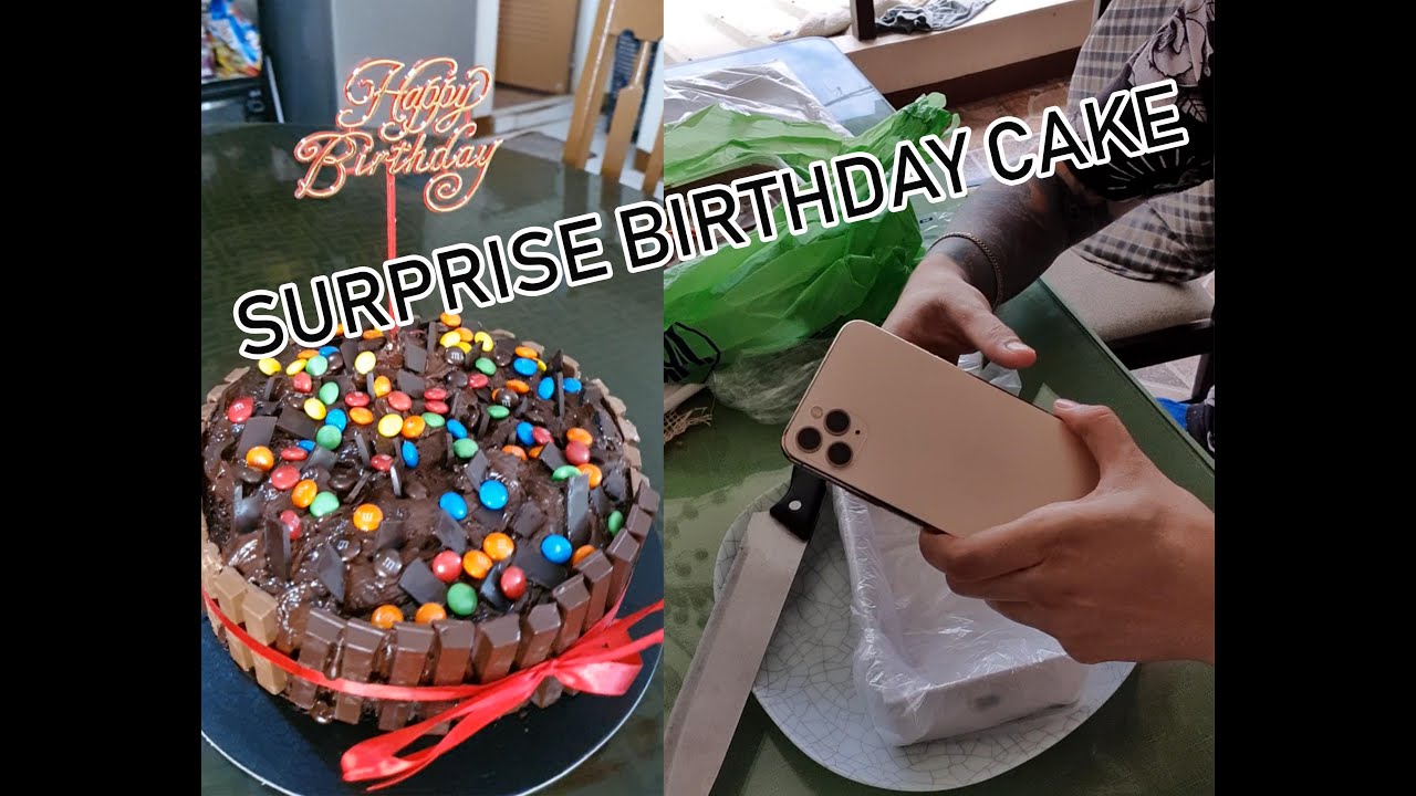 SURPRISE BIRTHDAY CAKE ( WITH MONEY AND IPHONE 11 PRO MAX )