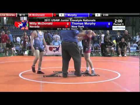 Junior Freestyle 130   Willy McDonald NV vs  Thomas Murphy NY