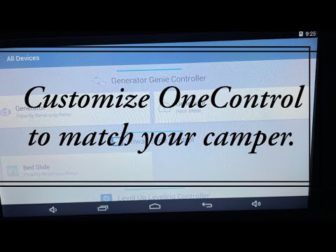 LCI OneControl Setup menu