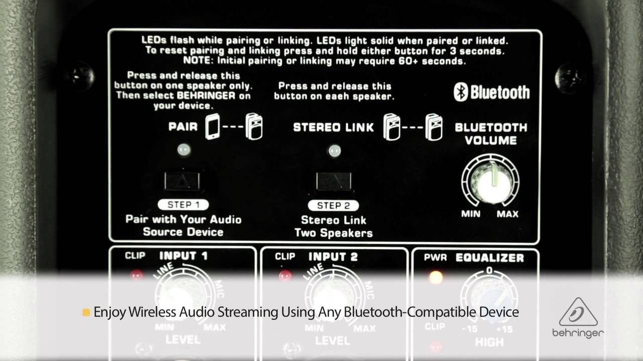 Behringer Eurolive B112W 12" Active Speaker w/Bluetooth