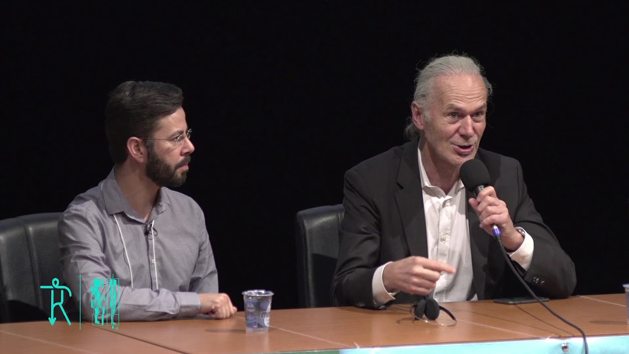 Sessão de perguntas com Mariane Altomare, Robert Schleip e Diego Toledo Fernandes.