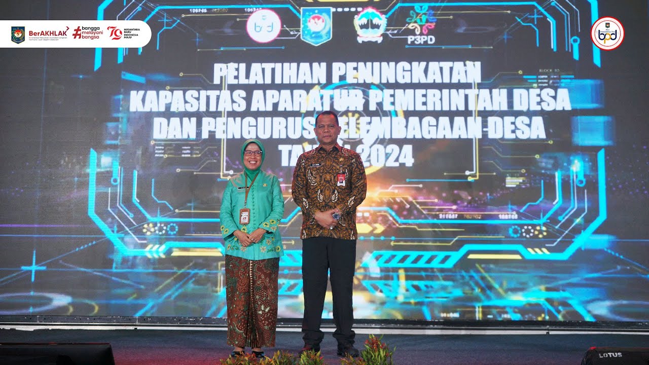 PEMBUKAAN PELATIHAN PENINGKATAN KAPASITAS APARATUR PEMERINTAH DESA DAN PENGURUS KELEMBAGAAN DESA