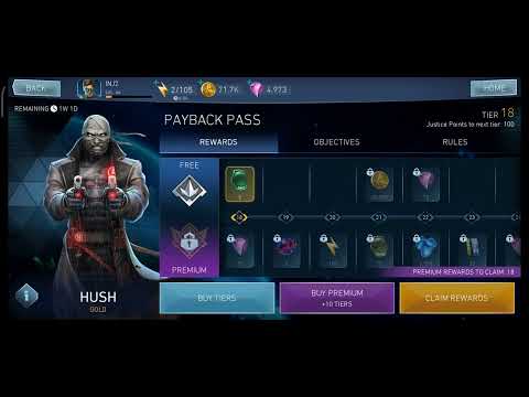 5 Tier 4 XP Capsules - Payback Pass Tier 18 Reward - InJustice 2 Mobile Android