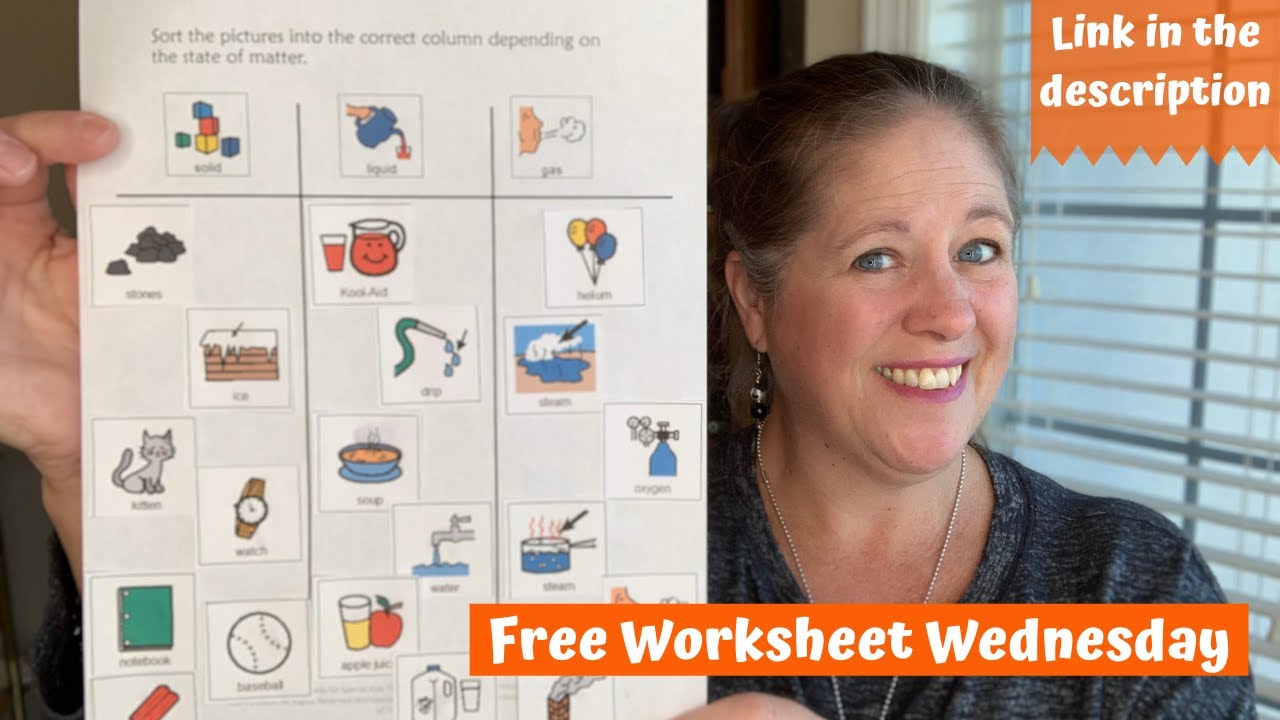 Free Worksheet Wednesday:  States of Matter sorting