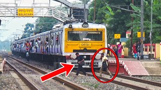 Old EMU local train vs Express train at railgate | Indian Railways