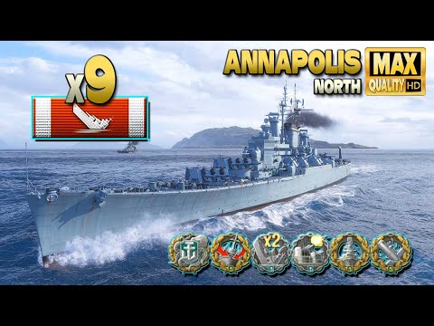 Super cruiser Annapolis: Huge comeback on map North - World of Warships