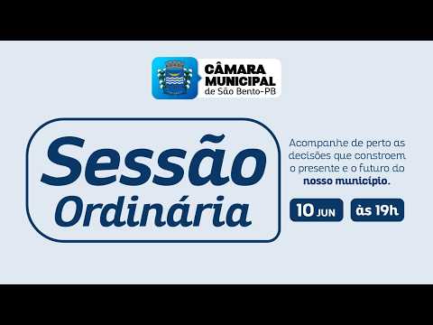 Câmara Municipal São Bento - PB | Sessão Ordinária - 10.06.26