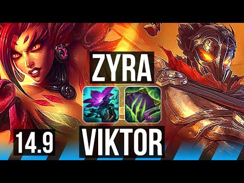 ZYRA vs VIKTOR (MID) | 4/4/20, 40k DMG | NA Grandmaster | 14.9