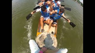 preview picture of video 'Peekskill Dragon Boat Race 1 NYUCD - Boat View'