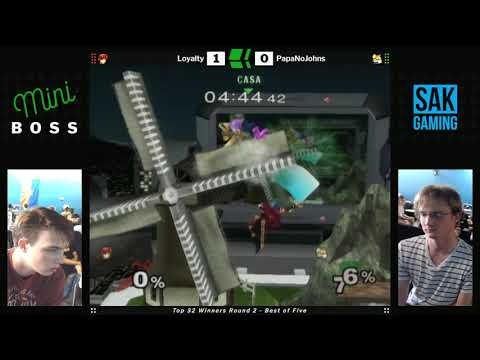 Mini Boss 5 SSBM Top 32 WR2 - Loyalty (Marth) vs PapaNoJohns (Fox)
