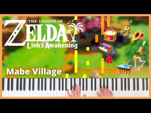 Mabe Village | The Legend of Zelda: Link's Awakening | Piano Instrumental (+ Sheet Music)