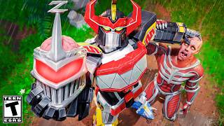 DINO MEGAZORD vs LORD ZEDD - GOOD vs EVIL.. Fortnite Power Rangers