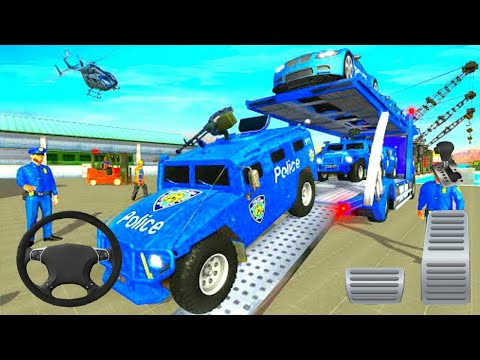 US Police Robot Car Transporter Plane Simulator - Android Gameplay