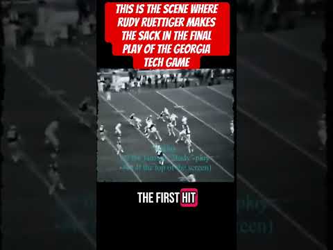 This is the scene where Rudy Ruettiger makes the sack in the final play of the Georgia Tech game