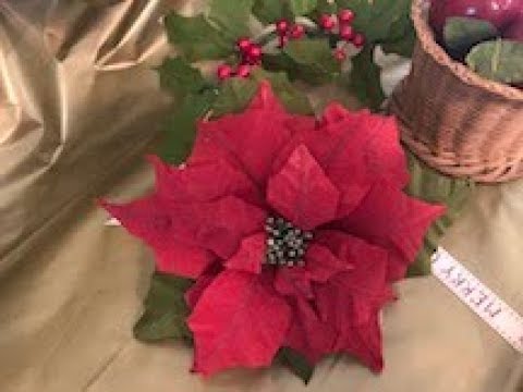 Crepe Paper Poinsettia