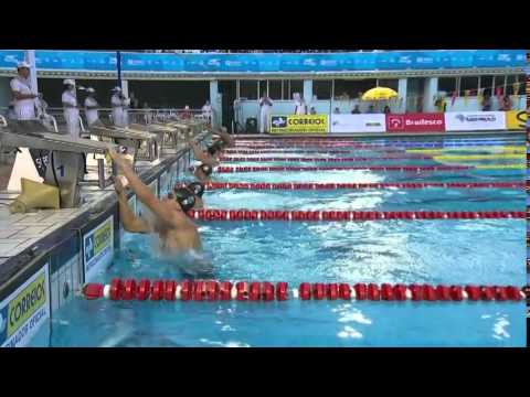 Fábio Santi vence 100m costas masculino no Troféu Maria Lenk
