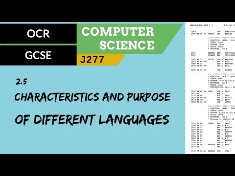 85. OCR GCSE (J277) 2.5 Characteristics and purpose of different languages