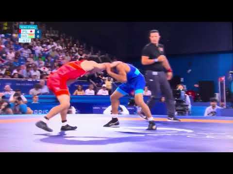 2024 57kg MFS semifinal Rei Higuchi vs Aman Sehrawat