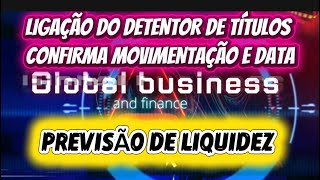 RECEBEMOS LIGAÇÃO DO DETENTOR DE TÍTULOS SOBRE PAGAMENTOS E DATAS 