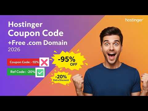 Hostinger Coupon Code [24 February 2026] + 3 Months Extra and Free verified Domain