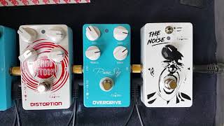 Video thumbnail for Caline (Sandstorm Distortion, Puffer Fuzz, PureSky Overdrive, The Noise Noisegate) Demo by The Rolling Store