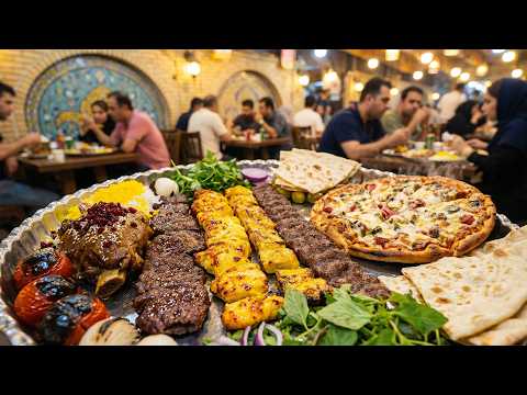 Inside Iran’s Food Hall: Kebabs, Stews & Persian Pizza Galore!