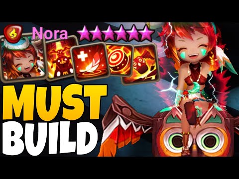 NORA (Fire Totemist) new must Build Unit!!! in Summoners War